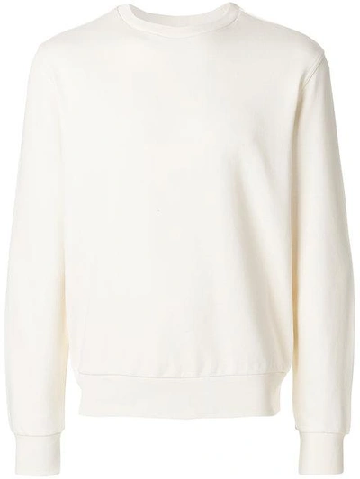 Maison Margiela Sweatshirt Mit Rundem Ausschnitt In White