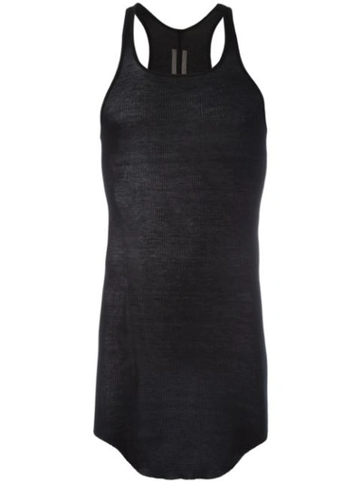 Rick Owens Black Ribbed Tank Top | ModeSens