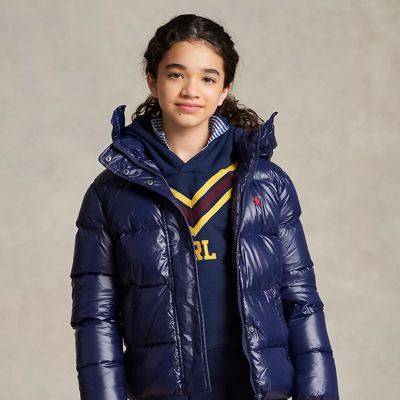 Polo Ralph Lauren Kids' 羽绒夹克 In Newport Navy