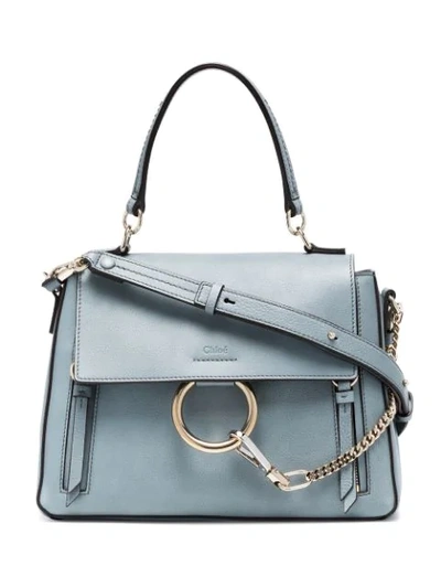 Chloé Small Faye Day Leather Shoulder Bag In Blue