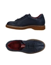 Green George Laced Shoes In Dark Blue