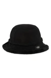 Ugg ® Genuine Shearling & Sheepskin Bucket Hat In Black
