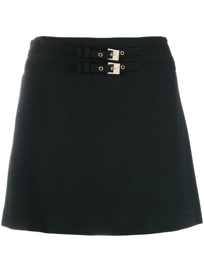 Blumarine Belted Mini Skirt In Black