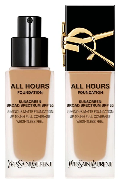 Saint Laurent All Hours Luminous Matte Foundation 24h Wear Spf 30 With Hyaluronic Acid In Mn6
