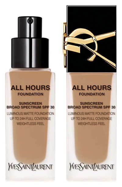 Saint Laurent All Hours Luminous Matte Foundation 24h Wear Spf 30 With Hyaluronic Acid In Mw9