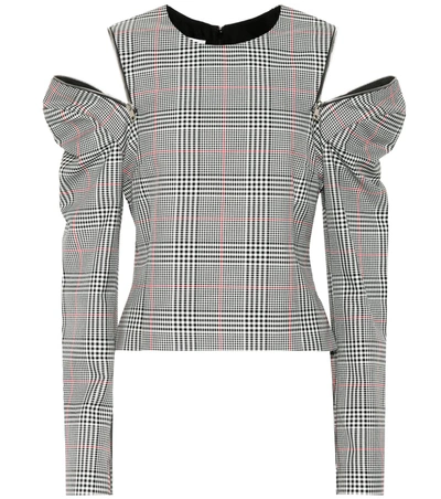 Monse Glen Plaid Top In Multicoloured