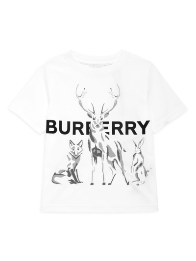 Burberry Teen Boys White Stag T-shirt