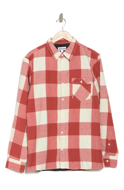 Abound Plaid Shirt-jacket In Ivory- Red Buffalo Plaid