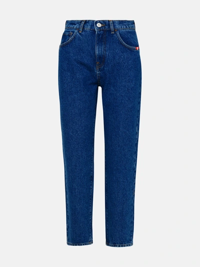 Amish Blue Cotton Denim Jeans