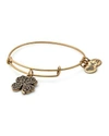 Alex And Ani Four-leaf Clover Adjustable Wire Bangle (nordstrom Exclusive) In Russian Gold