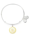 Alex And Ani Zest For Life Expandable Wire Bracelet In Shiny Silver