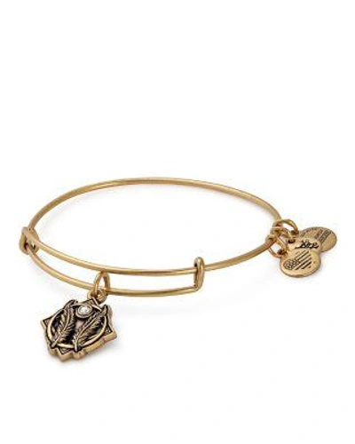 Alex And Ani Godspeed Ii Expandable Wire Bangle In Gold