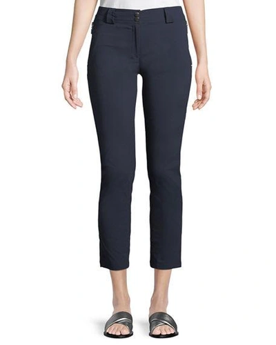 Anatomie Susan Ankle-zip Pants In Navy