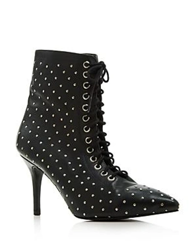 Archive Women's Delancey Leather Studded Lace Up Booties In Black
