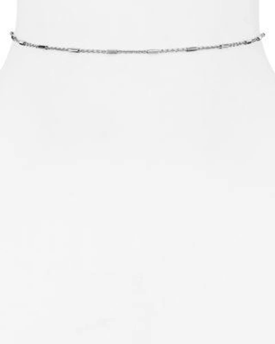 Argento Vivo Bar And Chain Choker Necklace, 12 In Silver