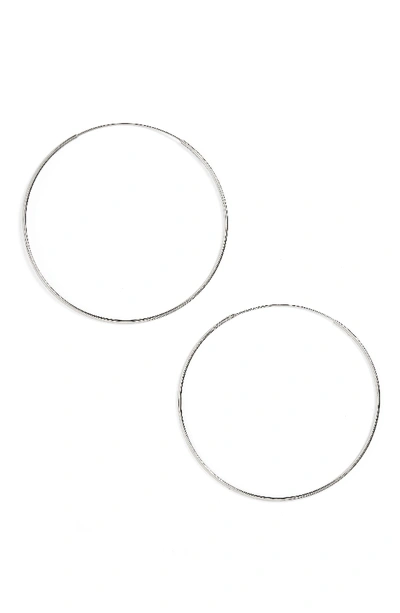 Argento Vivo Endless Hoop Earrings In Silver