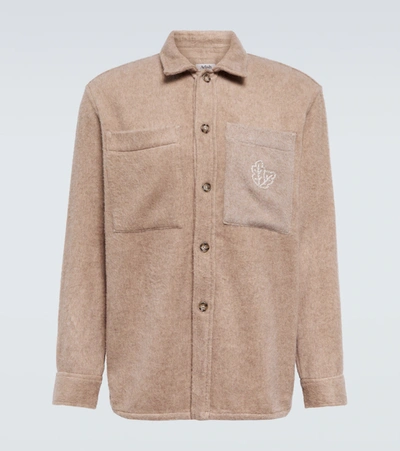 Adish Embroidered Wool Jacket In Brown