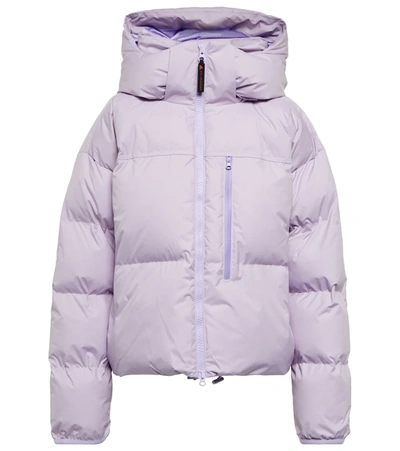 Adidas By Stella Mccartney Short Nylon Puffer Jacket In Purple