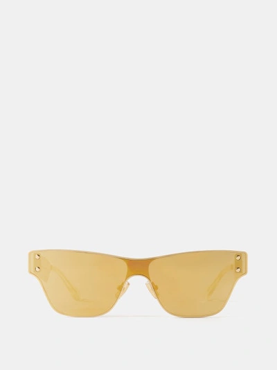 Bottega Veneta D-frame Acetate Sunglasses In Gold