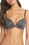 B.tempt'd By Wacoal B.temp'td By Wacoal B.splendid Wireless Push-up Bra In Dark Grey Heather