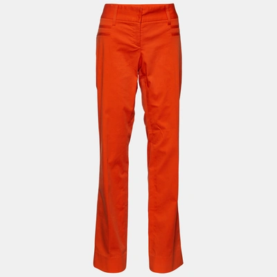 Pre-owned Dolce & Gabbana Orange Cotton Straight Fit Jeans L Waist 36"