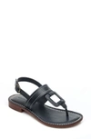 Bernardo Tegan T-strap Slingback Sandals In Navy Leather