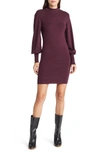 Vero Moda Holly Karris Blouson Sleeve Sweater Dress In Winetasting