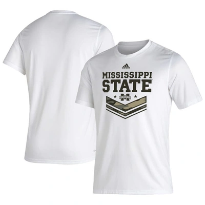 Adidas Originals Adidas White Mississippi State Bulldogs Military Appreciation Creator T-shirt