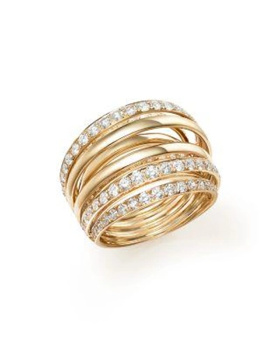 Bloomingdale's Diamond Multi Row Ring In 14k Yellow Gold, 2.0 Ct. T.w. - 100% Exclusive In White/gold