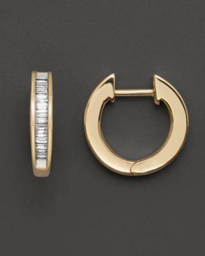 Bloomingdale's Channel Set Diamond Hoop Earrings In 14 Kt. Yellow Gold, 0.25 Ct. T.w. - 100% Exclusive