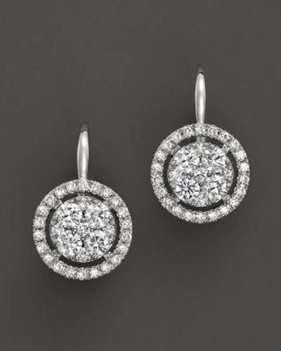Bloomingdale's Diamond Cluster Earrings In 14k White Gold, 1.25 Ct. T.w.