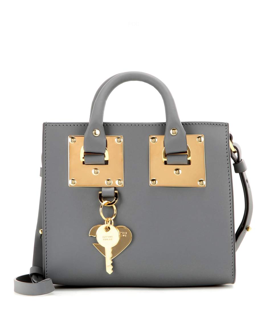 Sophie Hulme Albion Box Leather Cross-body Bag In Charcoal-grey | ModeSens