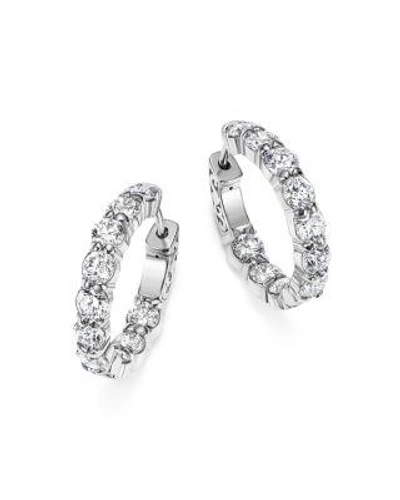 Bloomingdale's Diamond Inside Out Hoop Earrings In 14k White Gold, 4.0 Ct. T.w. - 100% Exclusive