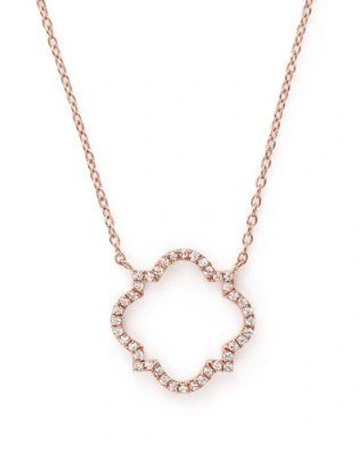 Bloomingdale's Diamond Geometric Pendant Necklace In 14k Rose Gold, .20 Ct. T.w. - 100% Exclusive In White/rose