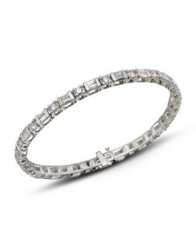 Bloomingdale's Diamond And Baguette Bracelet In 14k White Gold, 3.0 Ct. T.w. - 100% Exclusive