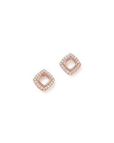 Bloomingdale's Diamond Geometric Earrings In 14k Rose Gold, .20 Ct. T.w. - 100% Exclusive In White/rose