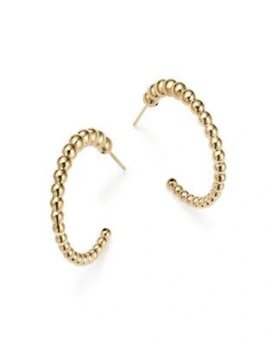 Bloomingdale's 14k Yellow Gold Graduated Bead Hoop Earrings - Exclusive
