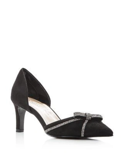 Caparros Women's Juniper Suede Embellished D'orsay Pumps In Black