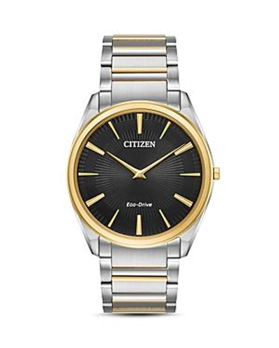 Citizen Eco-drive Men's Stiletto Two-tone Stainless Steel Bracelet Watch 38mm