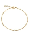 Crislu Circle Stone Bracelet In Gold