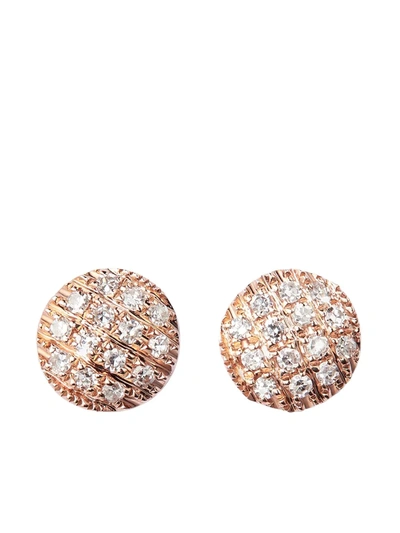 Dana Rebecca Designs 14k Rose Gold Lauren Joy Mini Diamond Earrings In Pink