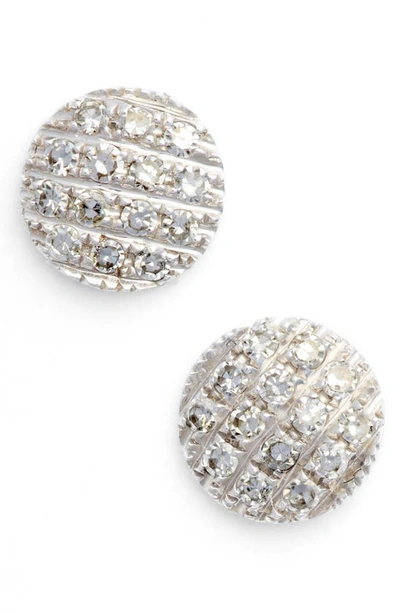 Dana Rebecca Designs 14kt White Gold Lauren Joy Diamond Stud Earrings In Silver
