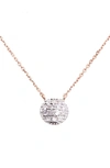 Dana Rebecca Designs 14k White & Rose Gold Lauren Joy Mini Necklace With Diamonds In White/rose