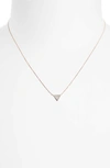 Dana Rebecca Designs 14k Rose Gold Emily Sarah Triangle Necklace With Diamonds, 16 In White/rose