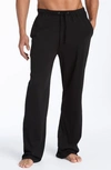 Daniel Buchler Peruvian Pima Lightweight Cotton Lounge Pants In Black