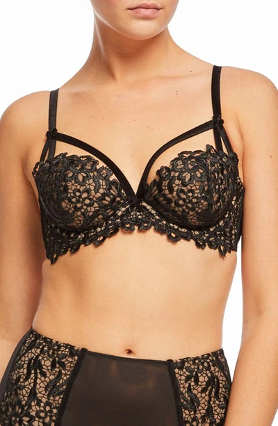 Dita Von Teese Dahlia Lace Balconette Bra In Black