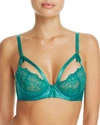 Dita Von Teese Madame X Lace Underwire Bra In Emerald