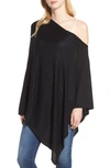 Echo Luxe Asymmetric Poncho In Black