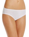 Fine Lines Pure Cotton Hi-cut Briefs In White