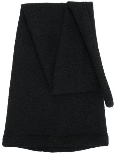 Flapper Long Woven Hat In Black